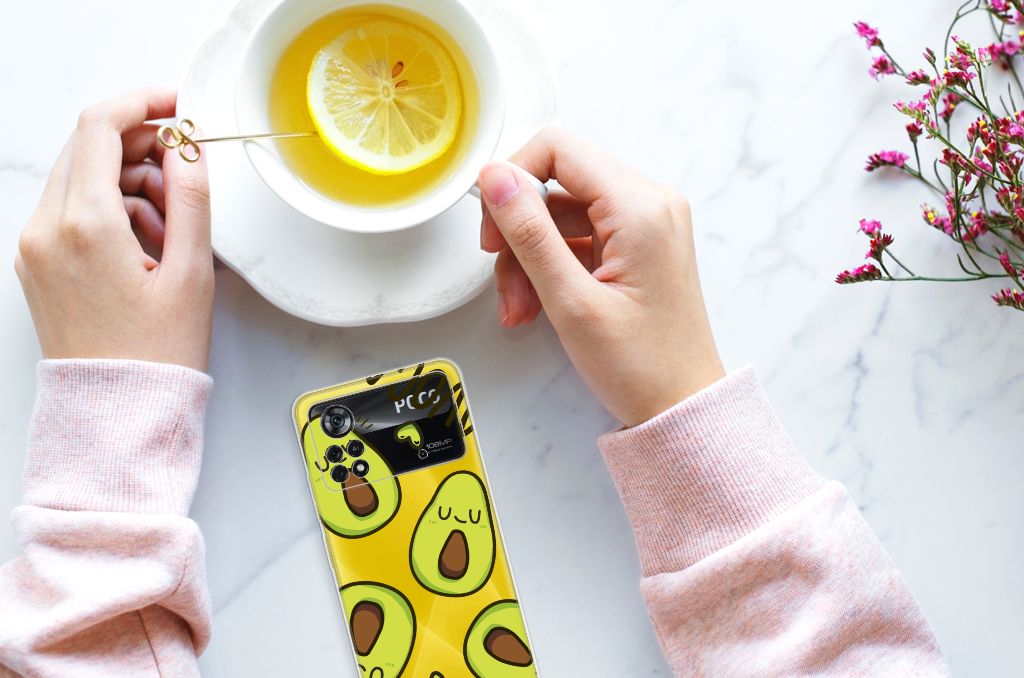 Xiaomi Poco X4 Pro 5G Telefoonhoesje met Naam Avocado Singing B2C Telecom