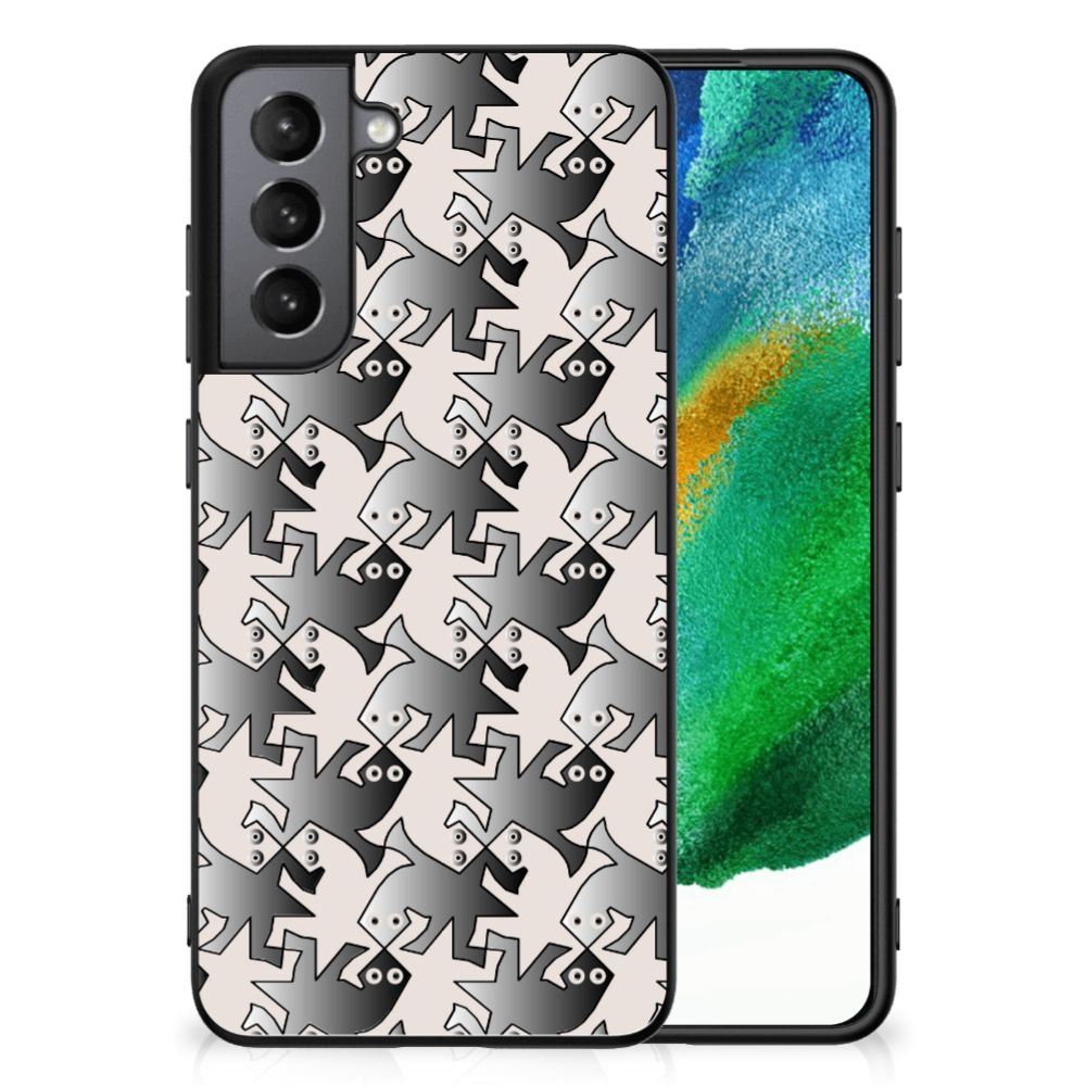 Samsung Galaxy S21FE Dierenprint Telefoonhoesje Salamander Grey