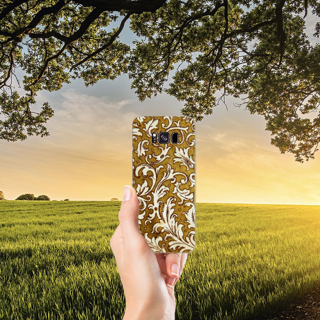 Siliconen Hoesje Samsung Galaxy S8 Plus Barok Goud