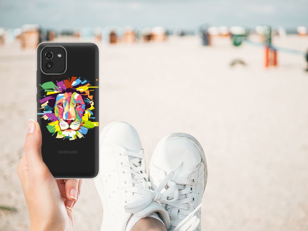 Samsung Galaxy A03 Telefoonhoesje met Naam Lion Color B2C Telecom