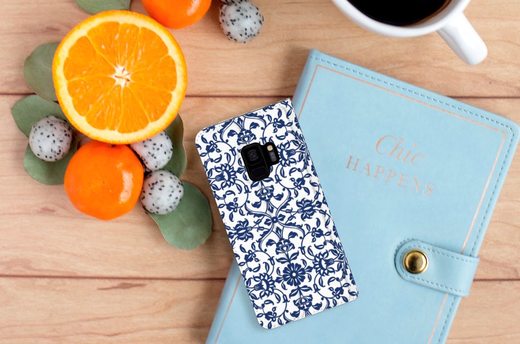 Samsung Galaxy S9 Smart Cover Flower Blue