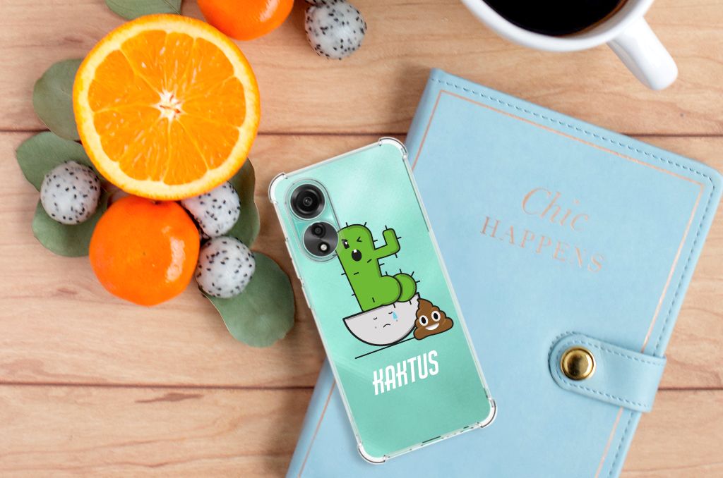 OPPO A78 4G Stevig Bumper Hoesje Cactus Poo B2C Telecom