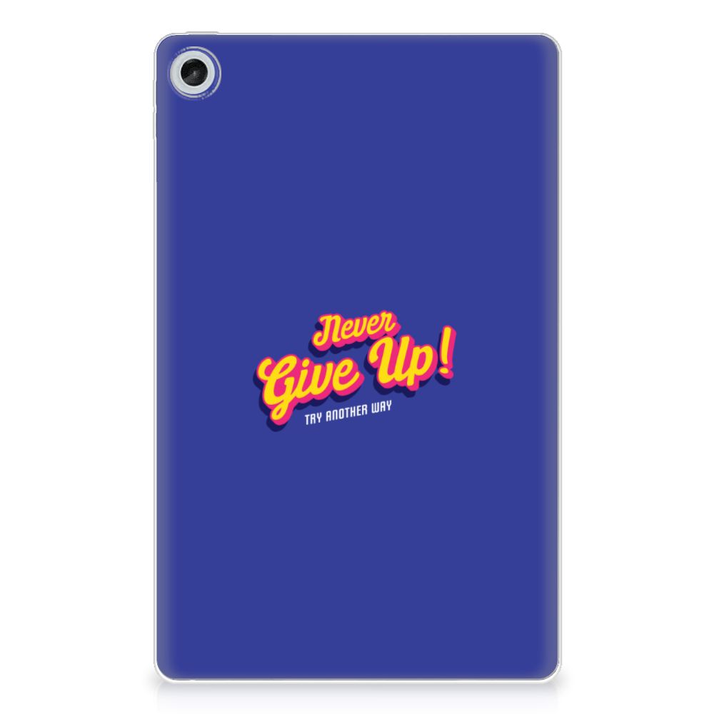 Lenovo Tab M10 Plus (3e generatie) Back cover met naam Never Give Up - B2C Telecom