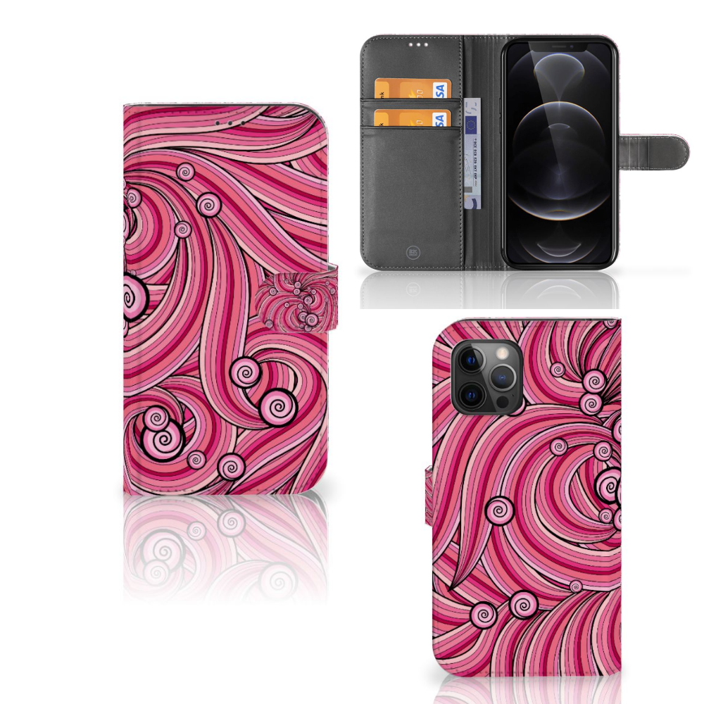 Apple iPhone 12 Pro Max Hoesje Swirl Pink
