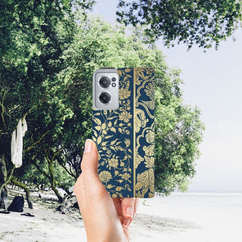 OnePlus Nord CE 2 5G Smart Cover Beige Flowers - B2C Telecom
