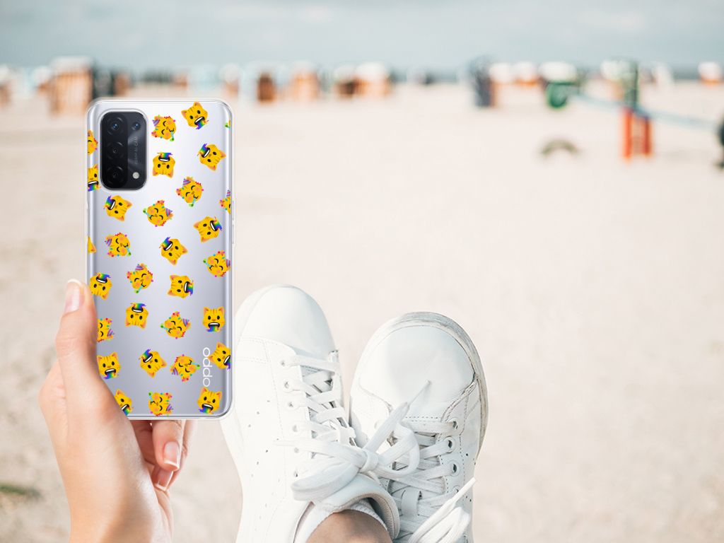 TPU bumper voor OPPO A93 5G Katten Emojis B2C Telecom