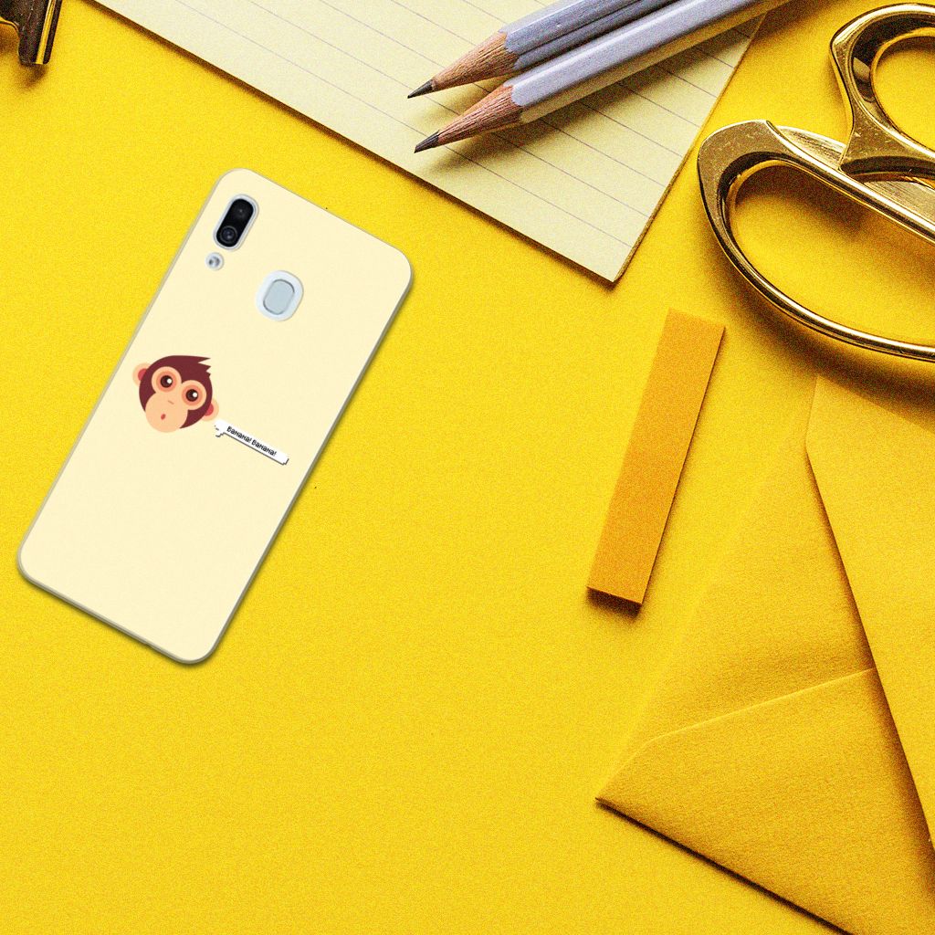 Samsung Galaxy A30 Telefoonhoesje met Naam Monkey