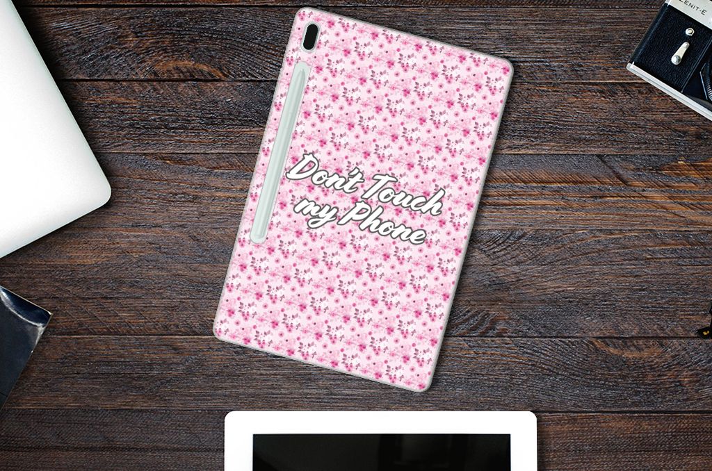 Samsung Galaxy Tab S7FE Print Case Flowers Pink DTMP - B2C Telecom