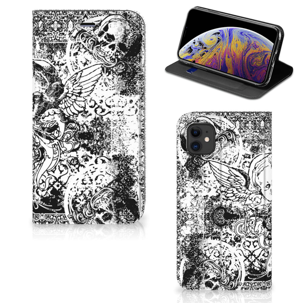 Mobiel BookCase Apple iPhone 11 Skulls Angel
