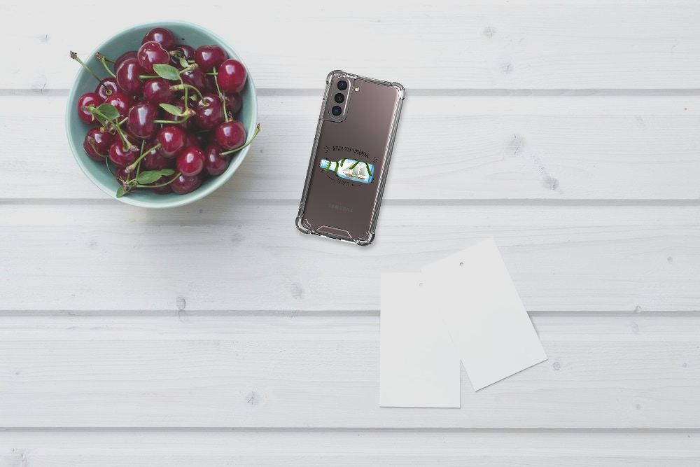 Samsung Galaxy S21 Stevig Bumper Hoesje Boho Bottle B2C Telecom