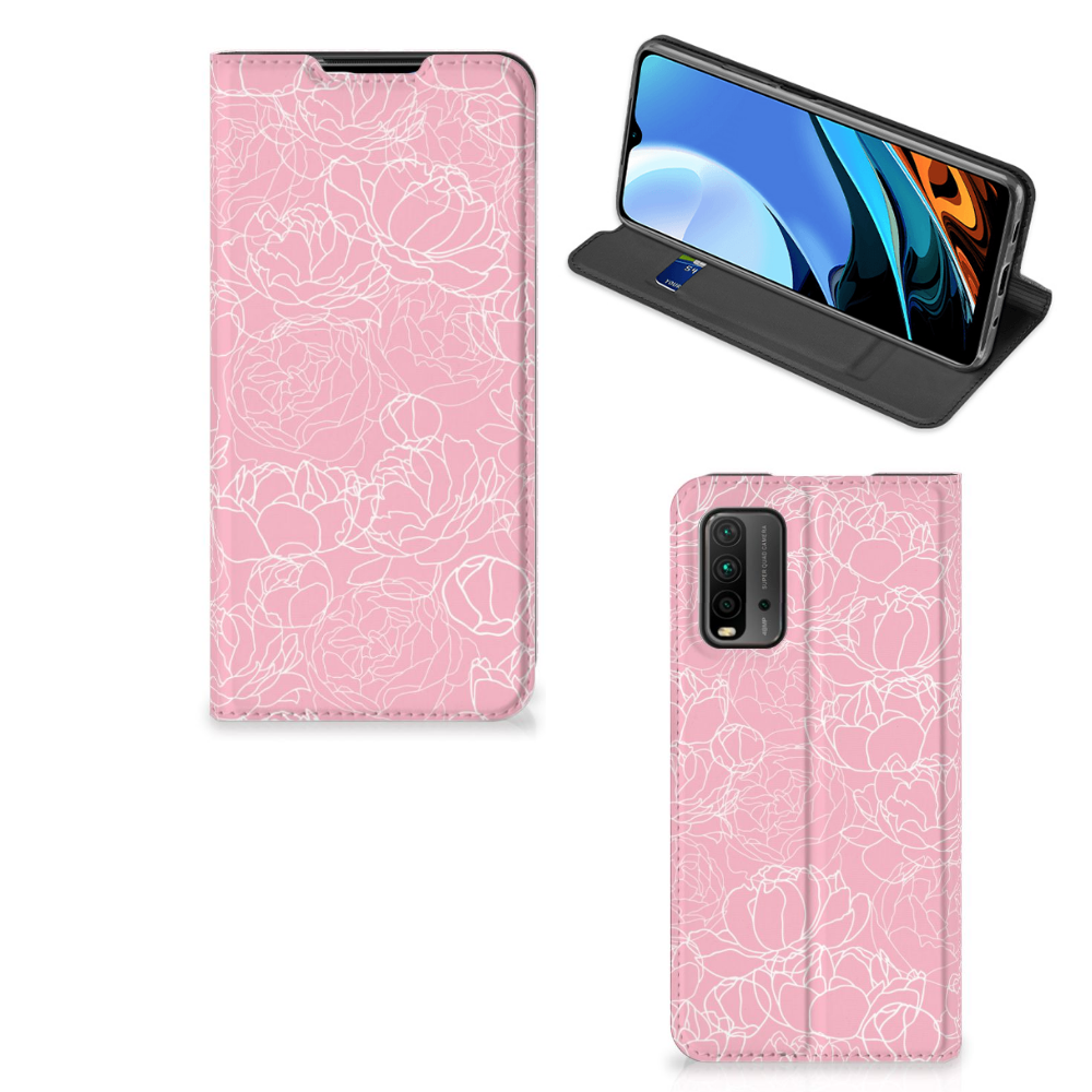Xiaomi Poco M3 | Redmi 9T Smart Cover White Flowers - B2C Telecom