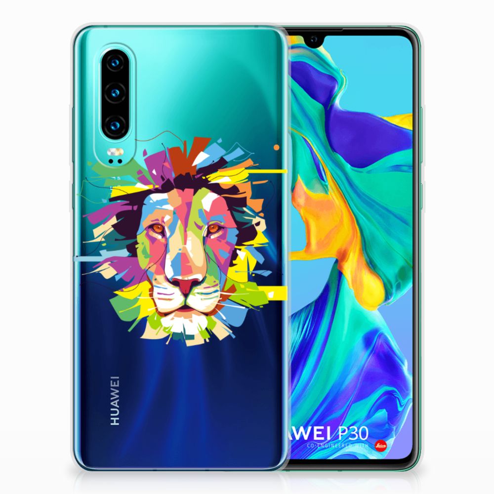 Huawei P30 Telefoonhoesje met Naam Lion Color