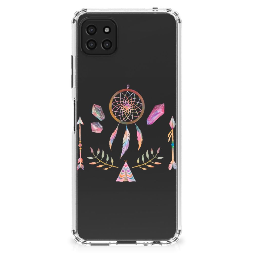 Samsung Galaxy A22 5G Stevig Bumper Hoesje Boho Dreamcatcher B2C Telecom