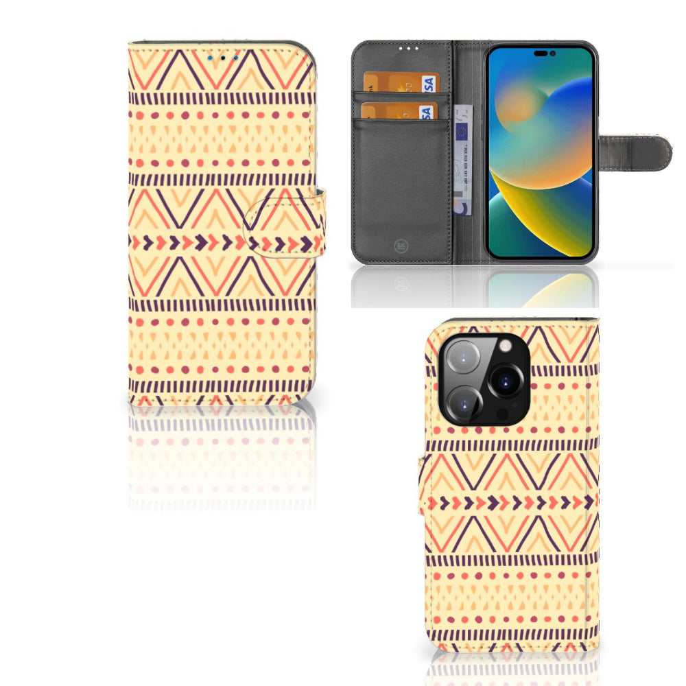 iPhone 14 Pro Telefoon Hoesje Aztec Yellow