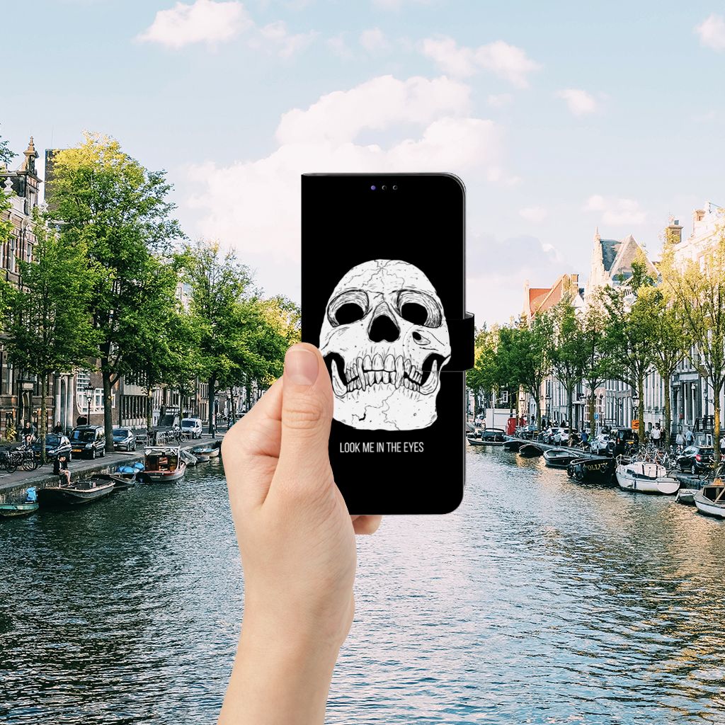 Telefoonhoesje met Naam Samsung Galaxy A22 5G Skull Eyes