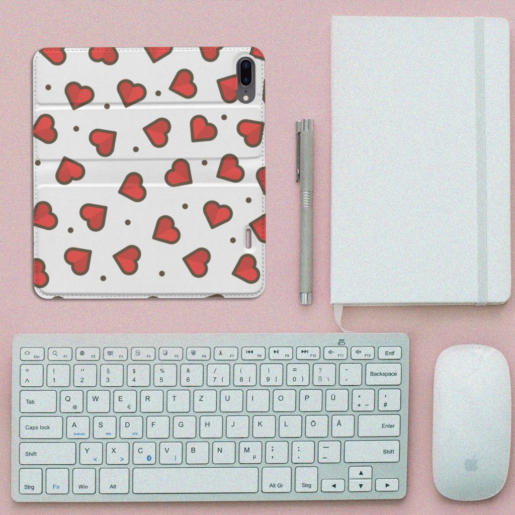 Apple iPhone 7 Plus | 8 Plus Hoesje met Magneet Hearts