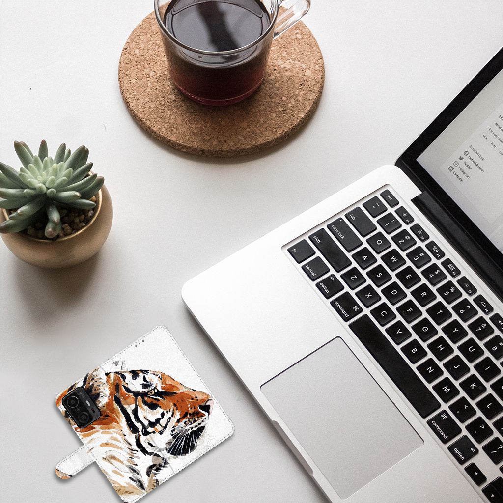 Hoesje Xiaomi 11T | 11T Pro Watercolor Tiger