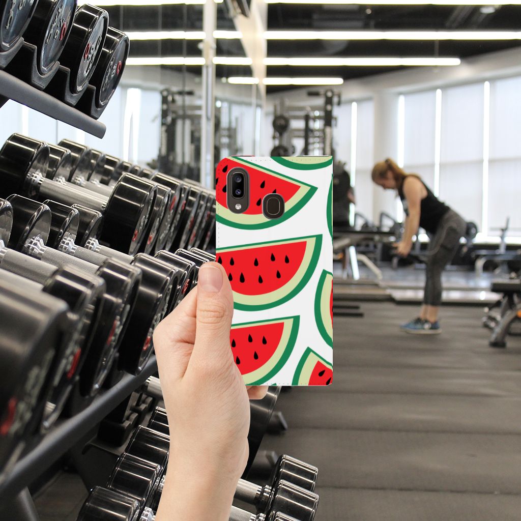 Samsung Galaxy A30 Flip Style Cover Watermelons