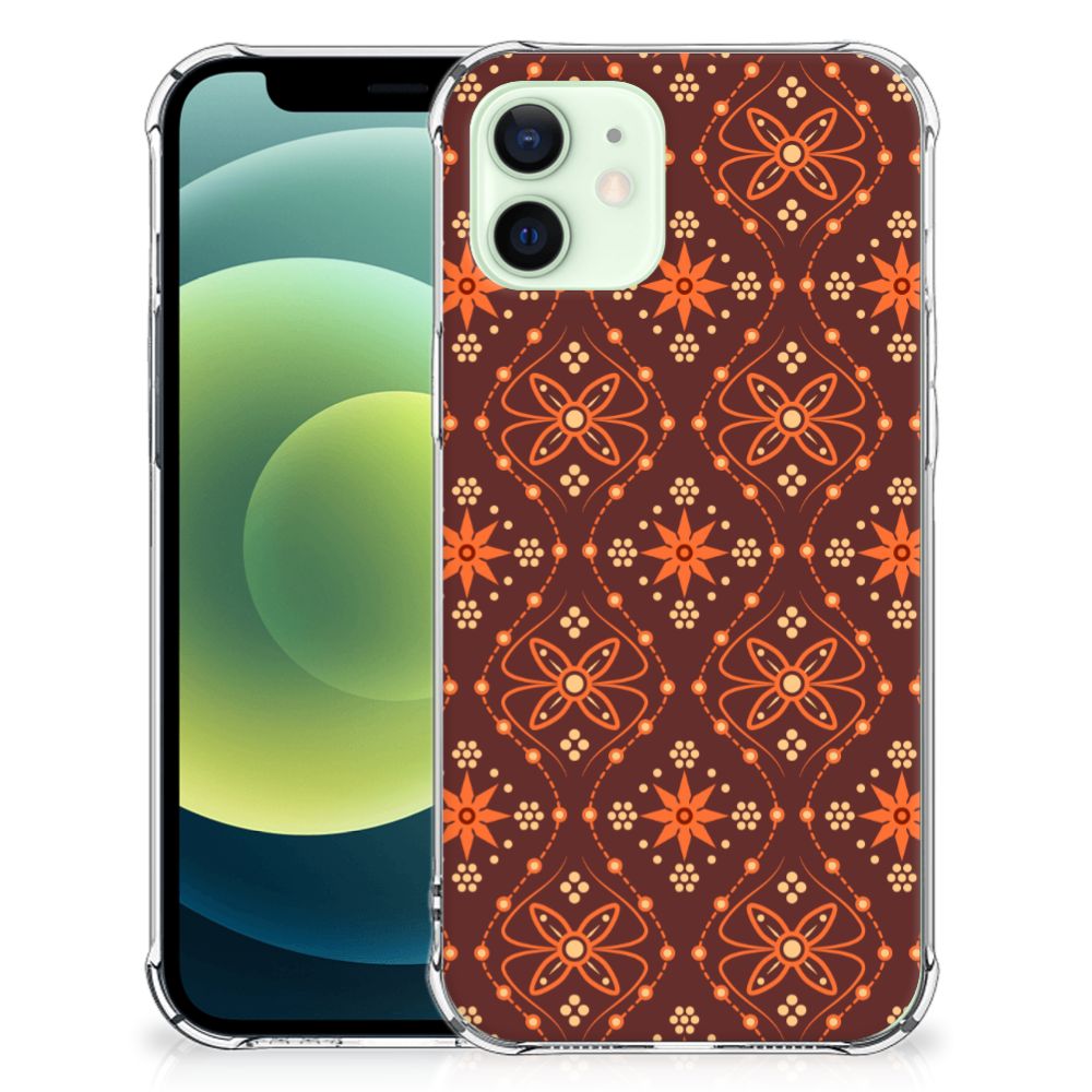 iPhone 12 Mini Doorzichtige Silicone Hoesje Batik Brown B2C Telecom
