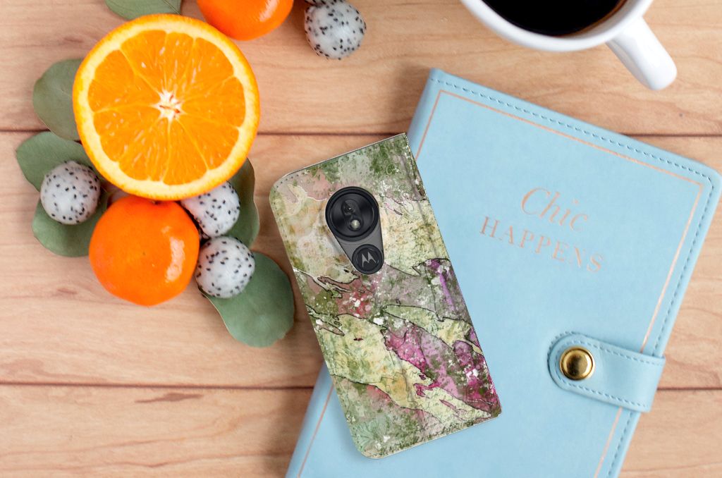 Bookcase Motorola Moto G7 Play Letter Painting