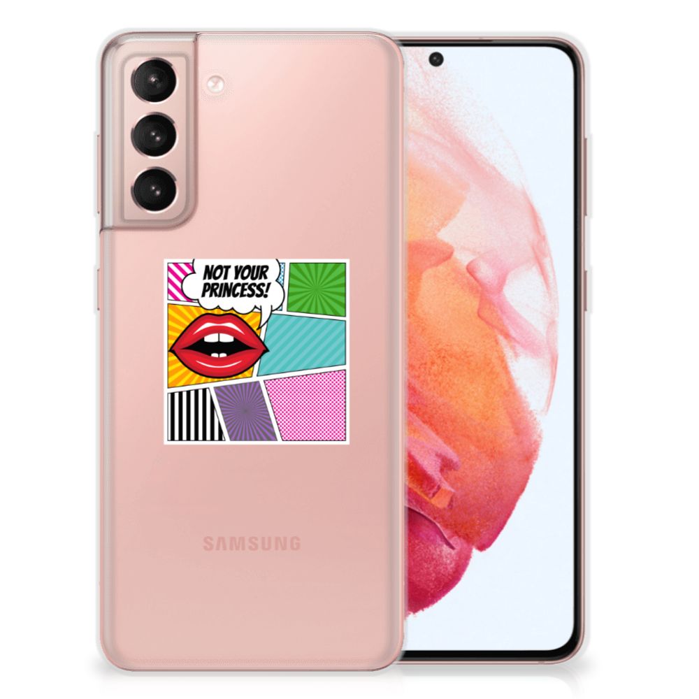 Samsung Galaxy S21 Silicone Back Cover Popart Princess B2C Telecom
