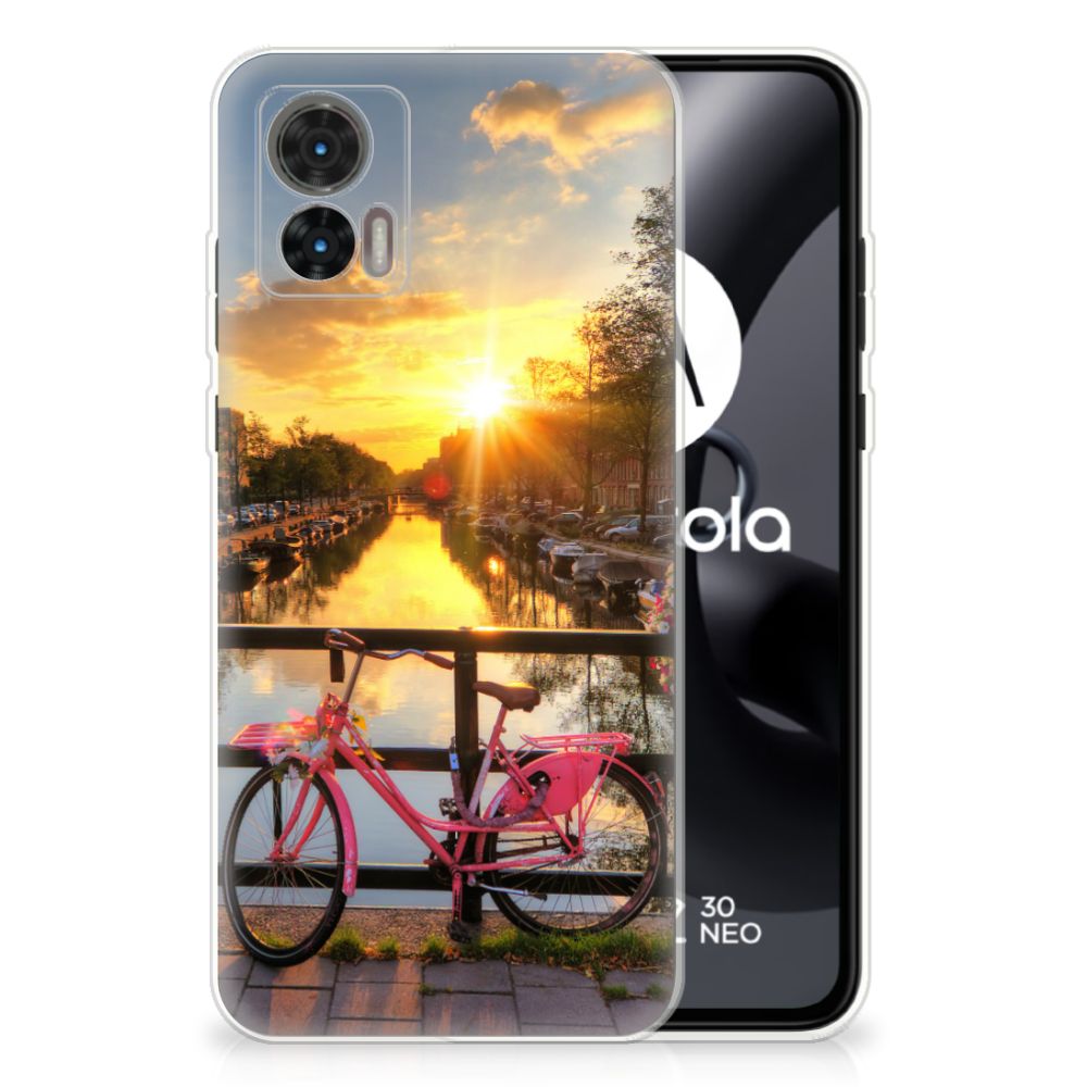 Motorola Edge 30 Neo Siliconen Back Cover Amsterdamse Grachten B2C Telecom
