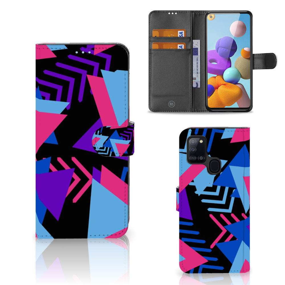 Samsung Galaxy A21s Book Case Funky Triangle