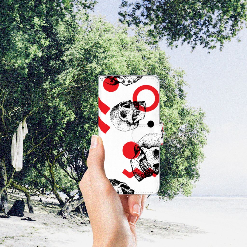Telefoonhoesje met Naam Microsoft Lumia 650 Skull Red