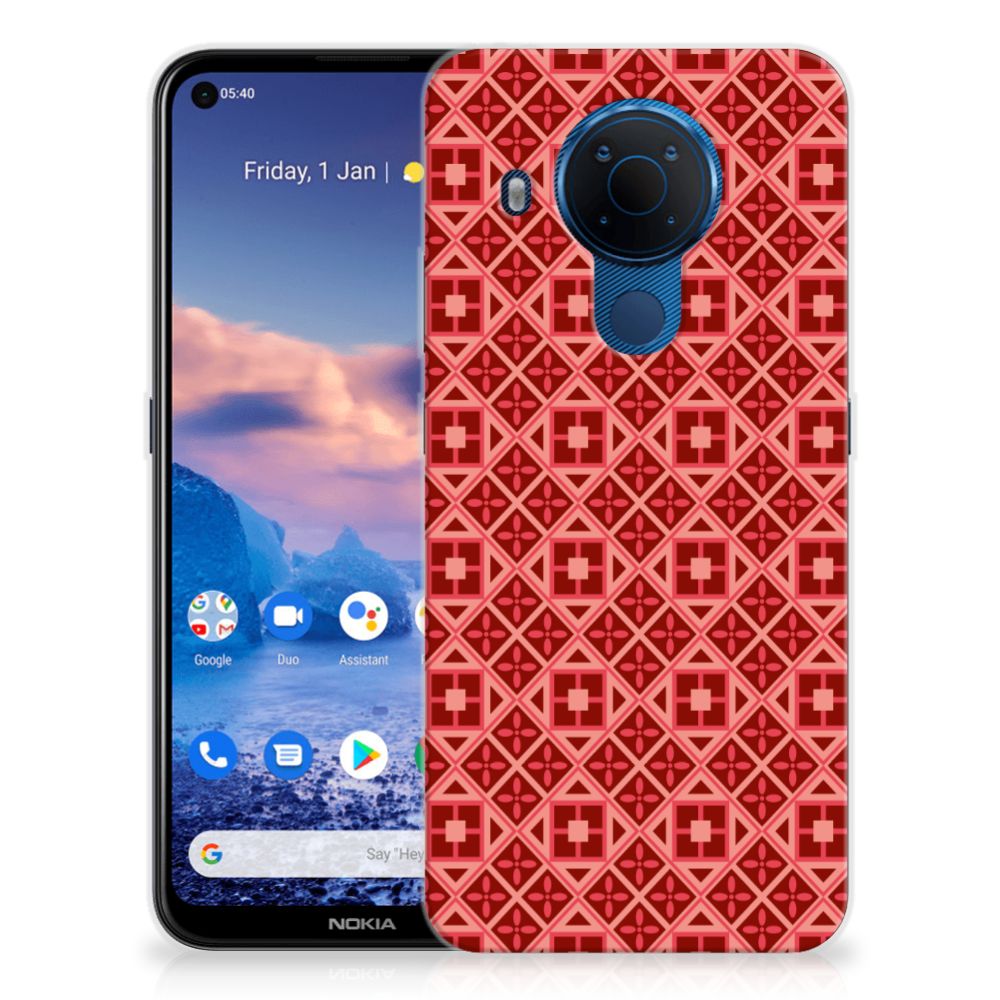 Nokia 5.4 TPU bumper Batik Rood