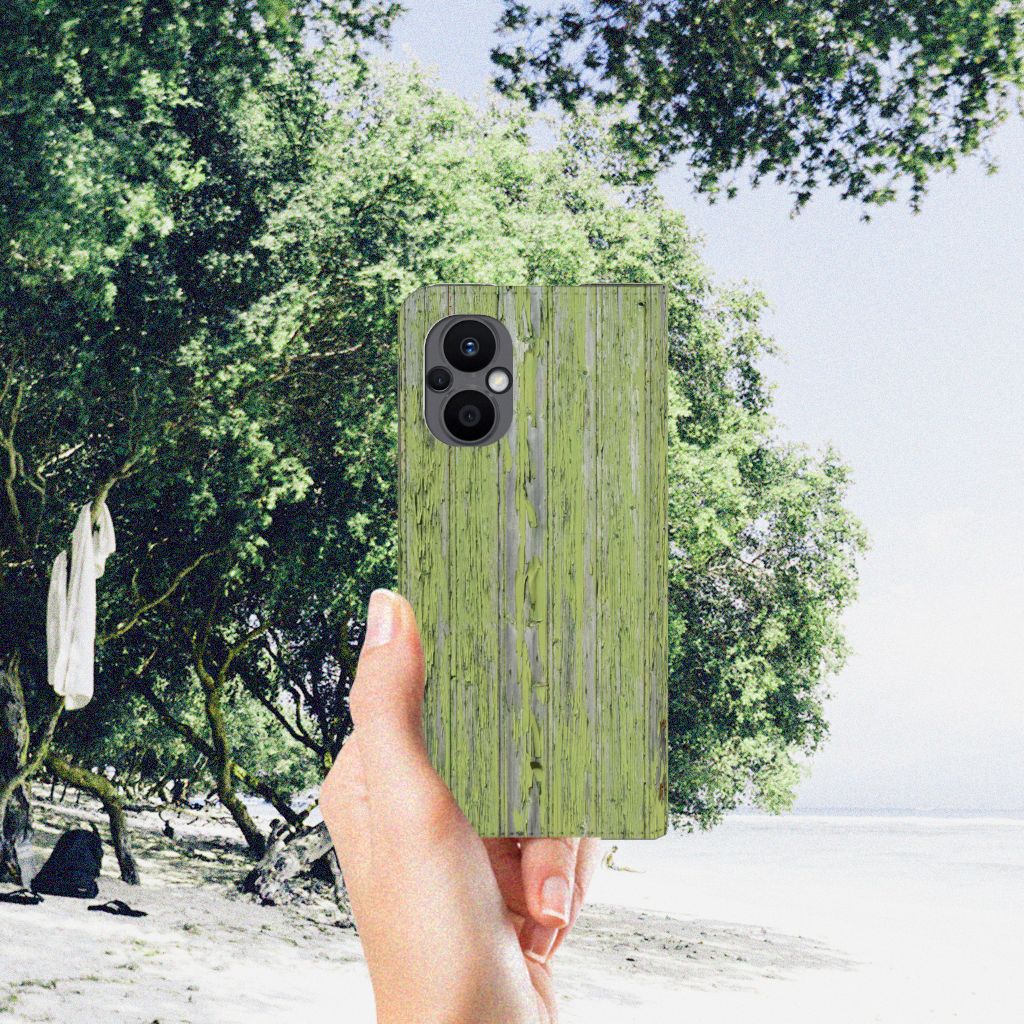OPPO Reno8 Lite Book Wallet Case Green Wood - B2C Telecom