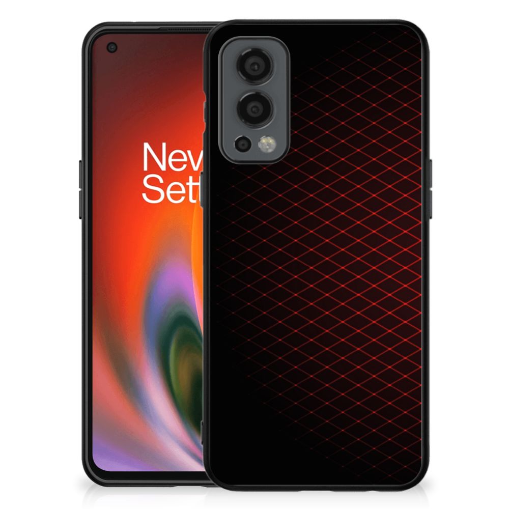 OnePlus Nord 2 Back Case Geruit Rood