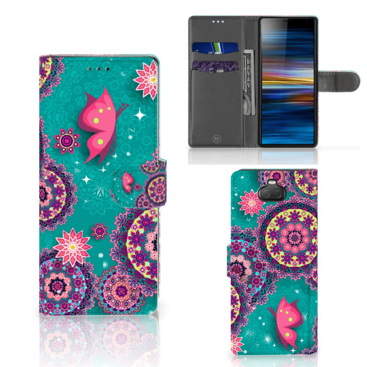 Sony Xperia 10 Hoesje Cirkels en Vlinders
