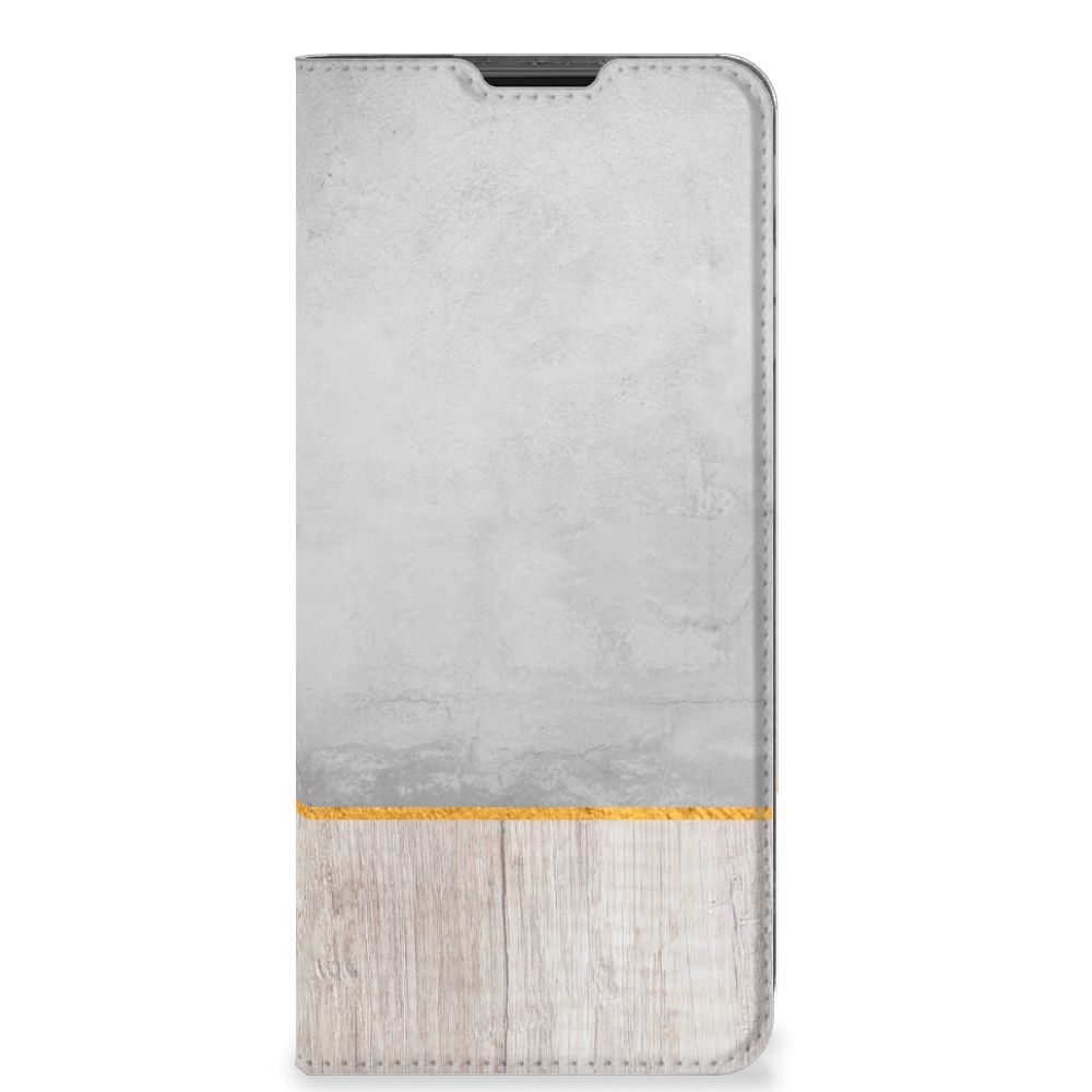 Motorola Moto G51 5G Book Wallet Case Wood Concrete - B2C Telecom