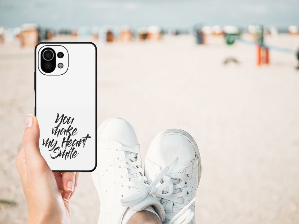 Xiaomi 11 Lite 5G NE | Mi 11 Lite Telefoon Hoesje met tekst Heart Smile B2C Telecom