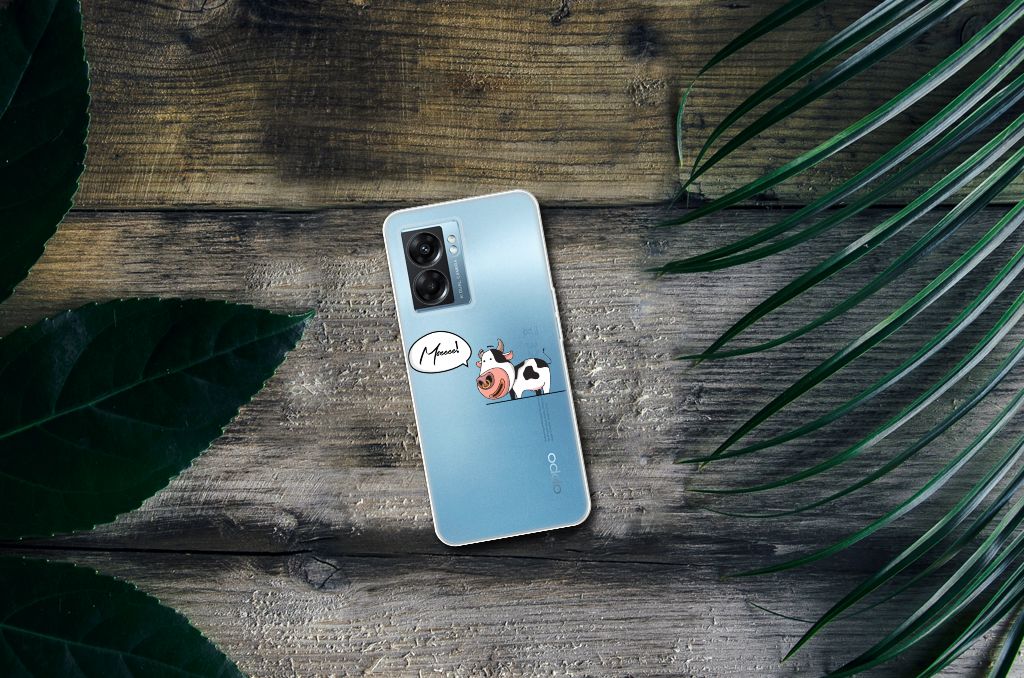 OPPO A77 | A57 5G Telefoonhoesje met Naam Cow B2C Telecom
