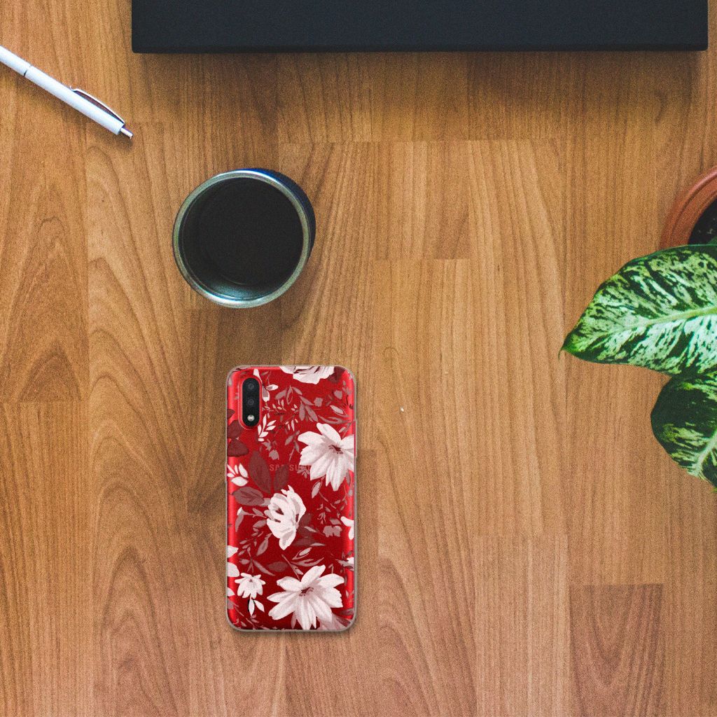 Hoesje maken Samsung Galaxy A01 Watercolor Flowers B2C Telecom