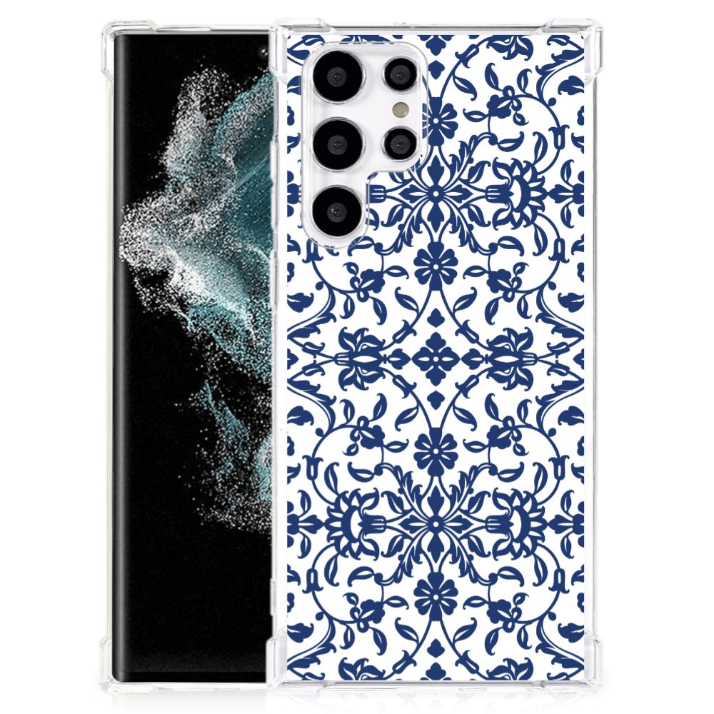 Samsung Galaxy S22 Ultra Case Flower Blue B2C Telecom
