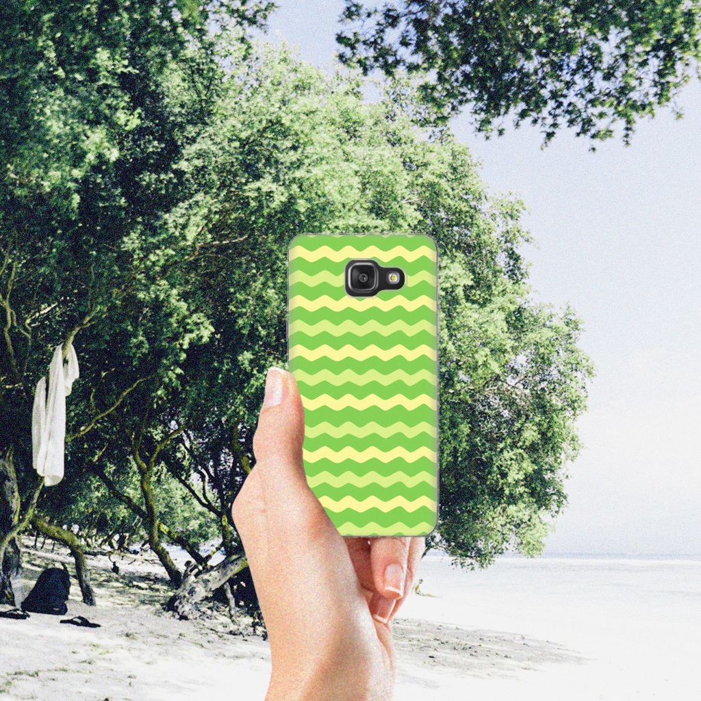 Samsung Galaxy A3 2016 TPU bumper Waves Green