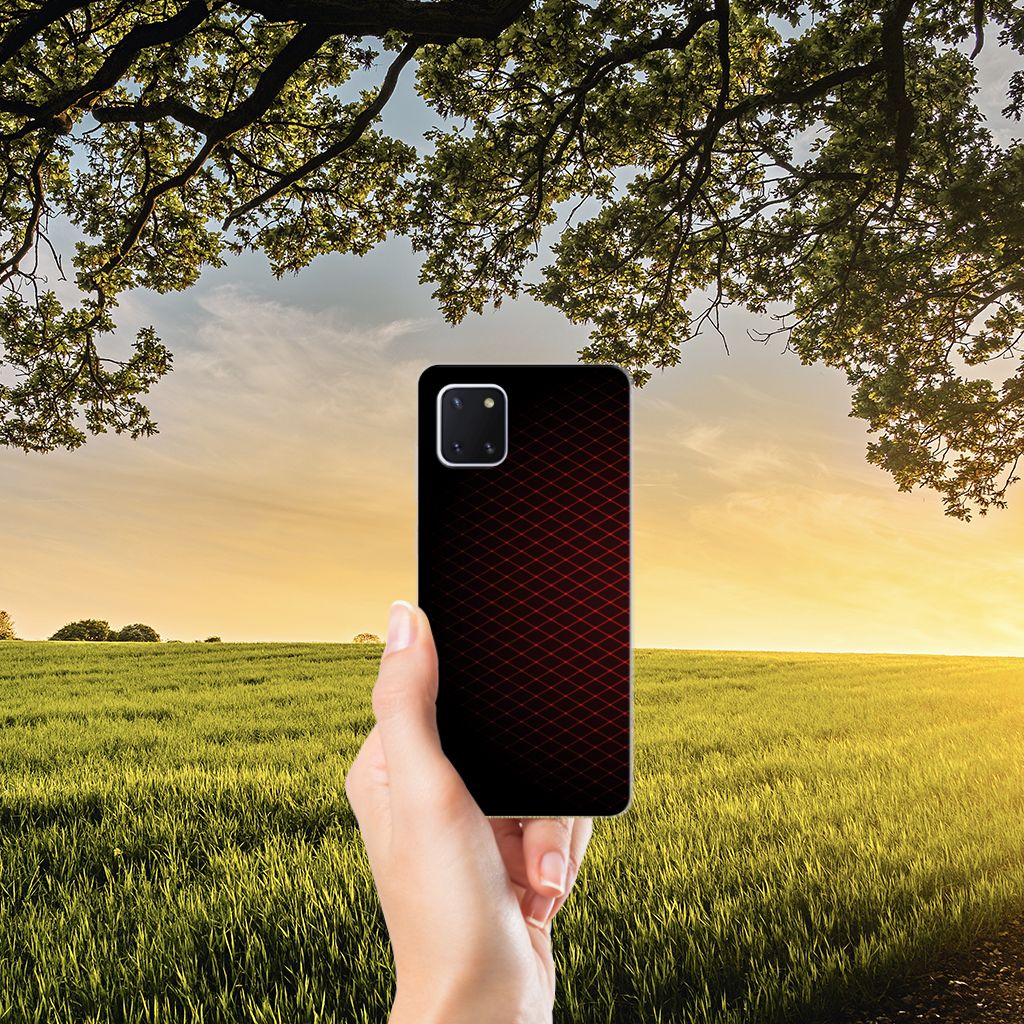 Samsung Galaxy Note 10 Lite TPU bumper Geruit Rood B2C Telecom