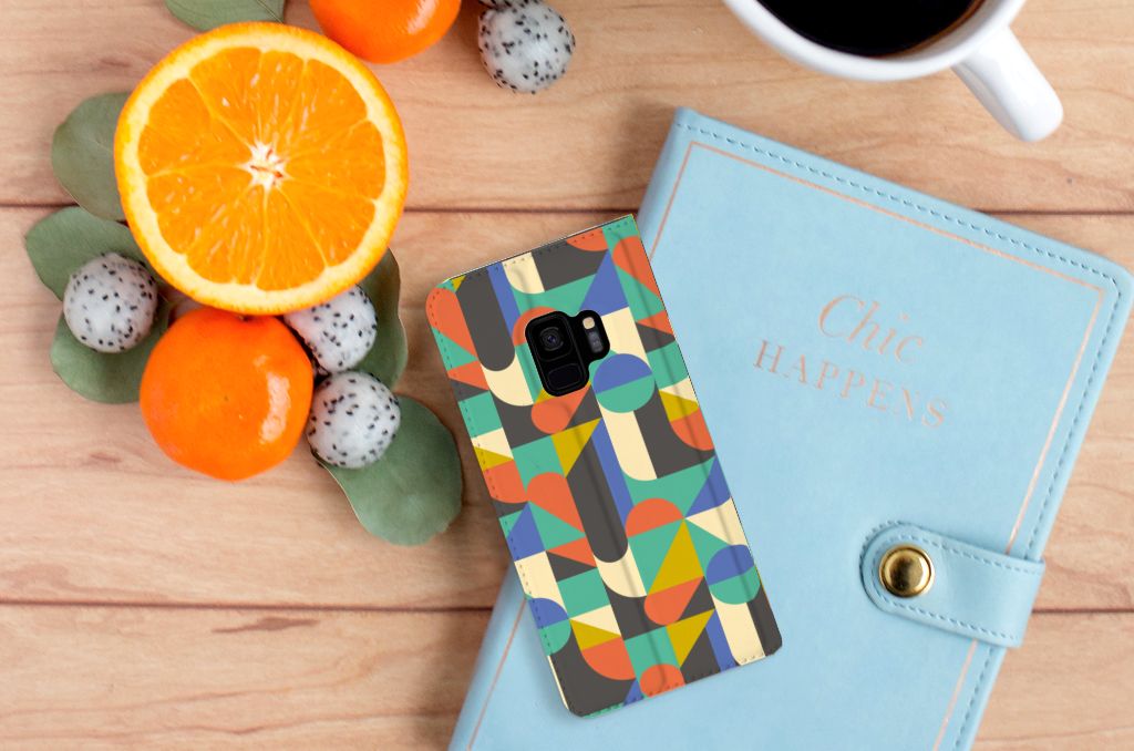 Samsung Galaxy S9 Hoesje met Magneet Funky Retro