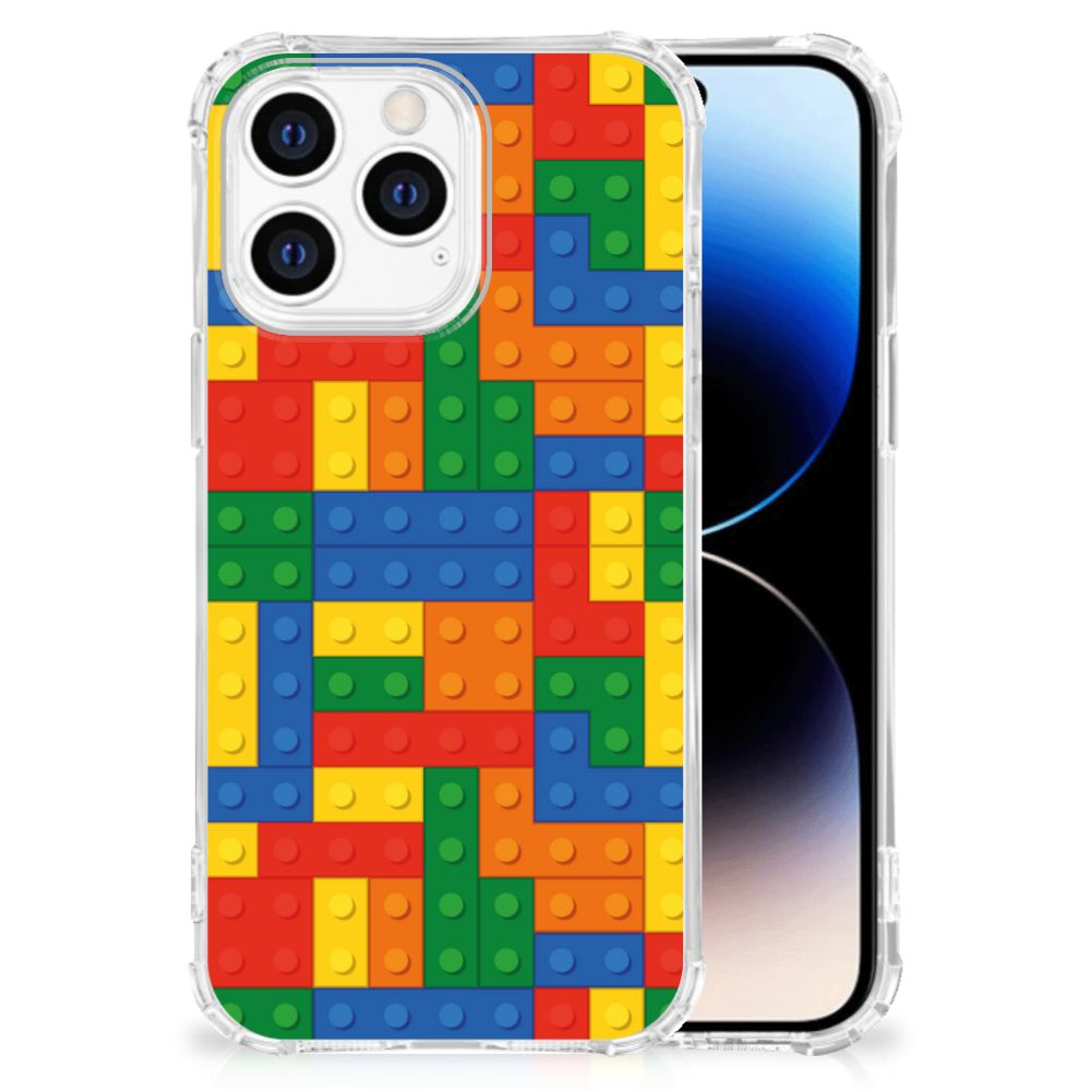 iPhone 14 Pro Doorzichtige Silicone Hoesje Blokken B2C Telecom