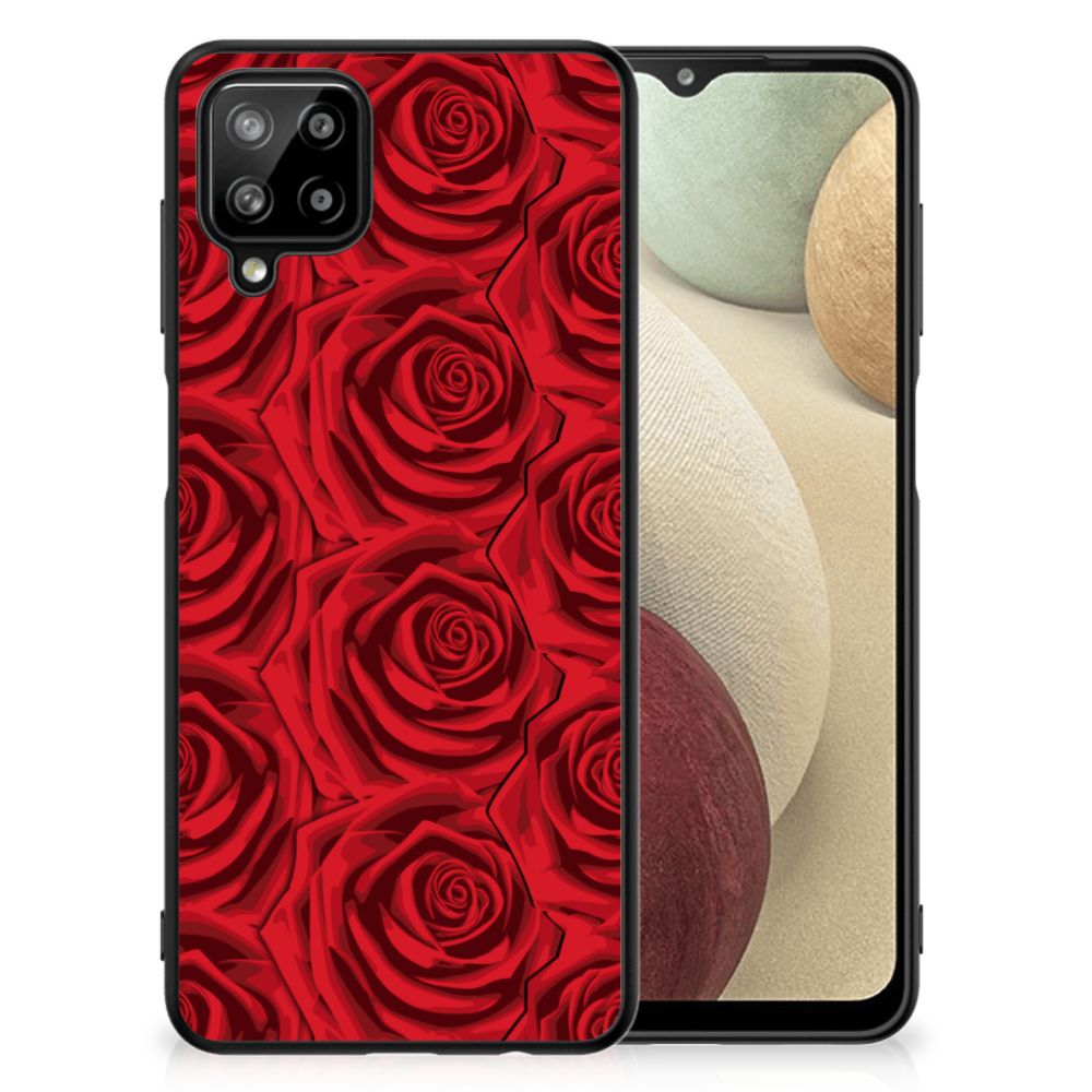 Samsung Galaxy A12 Bloemen Hoesje Red Roses