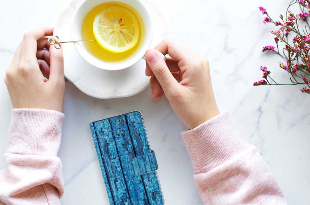 Xiaomi Redmi 7A Book Style Case Wood Blue