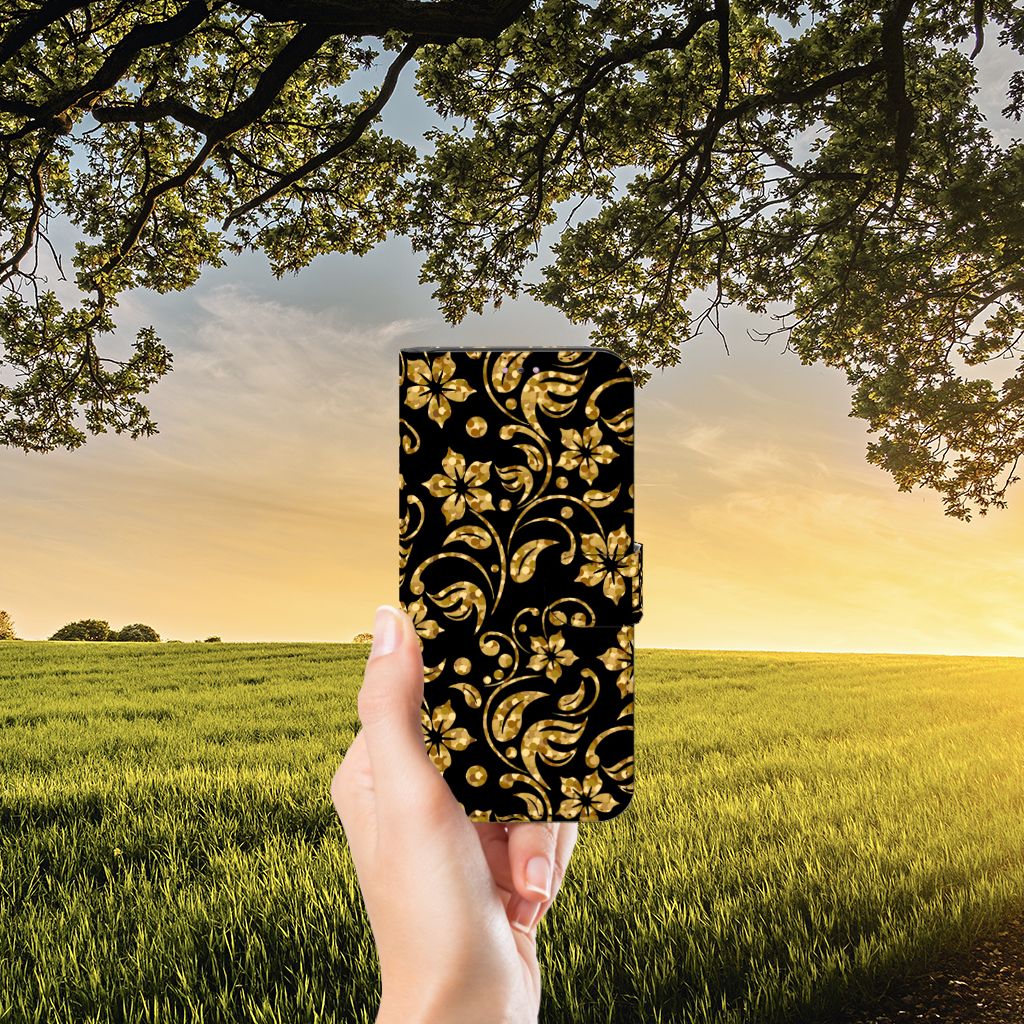 Xiaomi Redmi Note 11 Pro 5G/4G Hoesje Gouden Bloemen