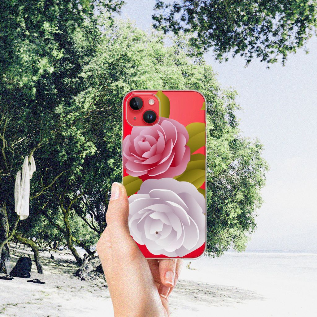 iPhone 14 Plus TPU Case Roses met een prachtig rozenontwerp op een strand in de natuur đš.