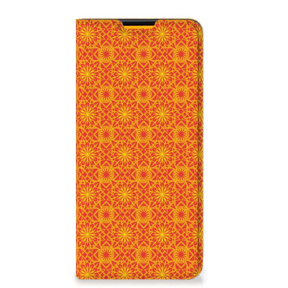 Samsung Galaxy M52 Hoesje met Magneet Batik Oranje - B2C Telecom
