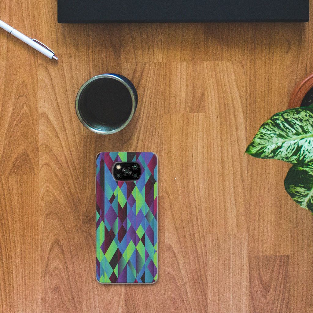 Xiaomi Poco X3 | Poco X3 Pro TPU Hoesje Abstract Green Blue B2C Telecom