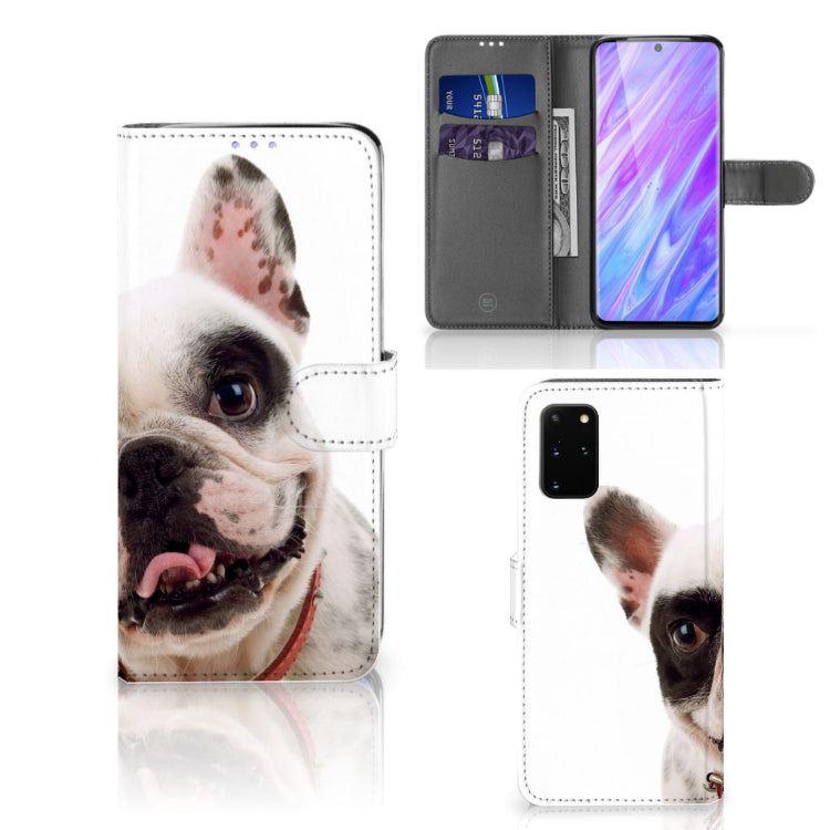 Samsung Galaxy S20 Plus Telefoonhoesje met Pasjes Franse Bulldog