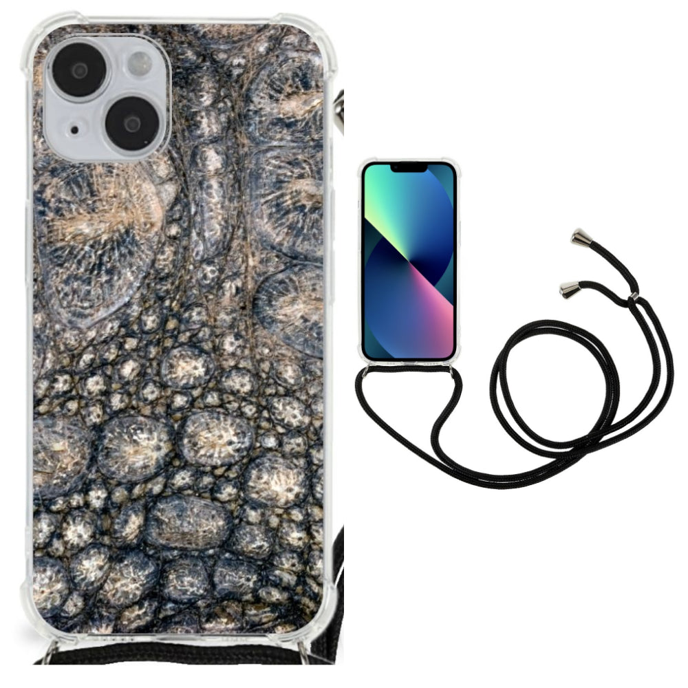iPhone 14 Plus Case Anti-shock Krokodillenprint
