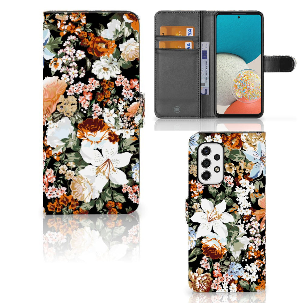 Hoesje voor Samsung Galaxy A53 Dark Flowers